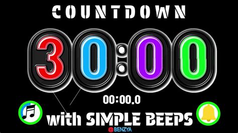 Circle Flip Clock 30 Minute Countdown With Simple Beeps Timer Alarm