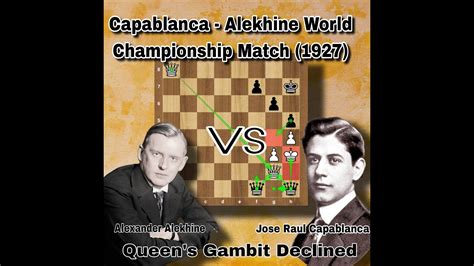 Queen S Gambit Declined Alexander Alekhine Vs Jose Raul Capablanca