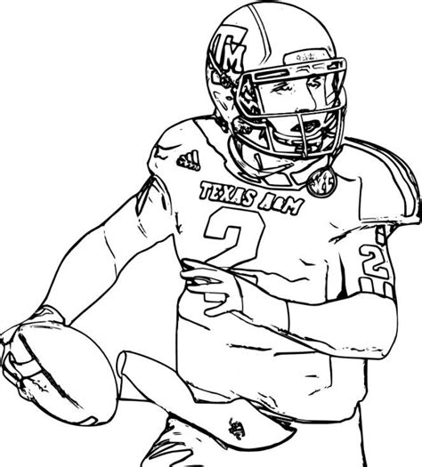 30 Football Player Coloring Pages