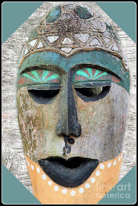 African Mask Art Edge Framed Photograph By Diann Fisher Fine Art America