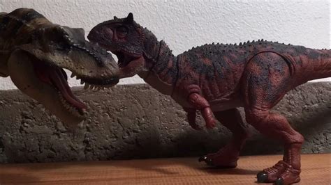 Jurassic Park Stop Motion Carnotaurus Vs T Rex Youtube