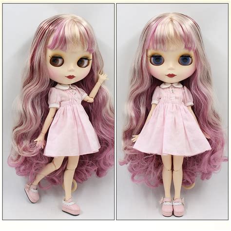 Kim Premium Custom Neo Blythe Doll With Multi Color Hair White Skin And Matte Cute Face This