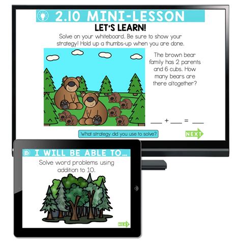 Lucky To Learn Math 1st Grade Lesson 2 10 Word Problems Teaching Slides Lucky Little