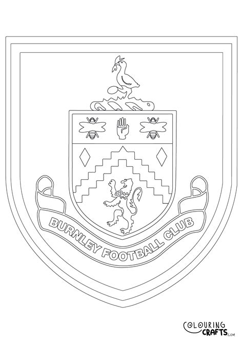 Burnley FC Badge Printable Colouring Page - Colouring Crafts