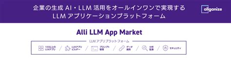 企業向け生成ai・llmアプリプラットフォーム「alli Llm App Market」、claude 3 各モデルを利用可能に