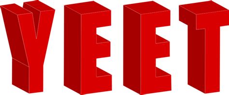 3d Yeet Wordart Red Openclipart