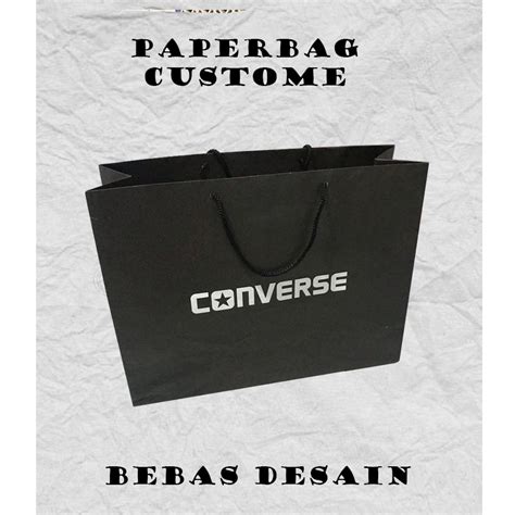 Jual PAPER BAG CUSTOM Paper Bag Mini Kado Sablon 23x7x30 Cm Paper Bag