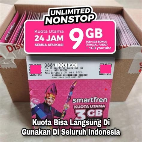 Jual Kartu Paket Smartfren Gb Unlimited Kartu Kuota Smartfren Gb