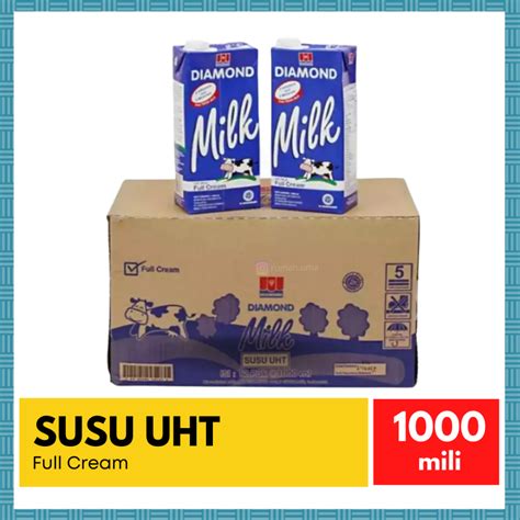 Jual Susu Diamond Uht Full Cream Diamon 1 Liter Sameday Instant