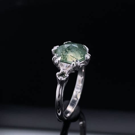 In The Forest Moss Agate Diamond Ring – Wexford Jewelers