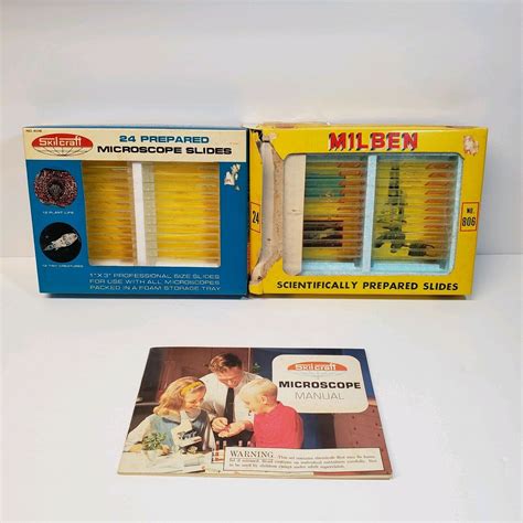 Vintage Skilcraft Milben Microscope Slides 48 Slides Total EBay