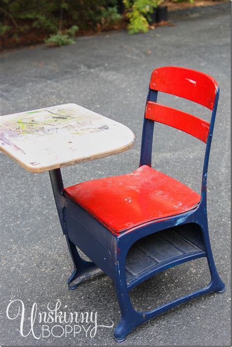 Thrift Store Makeover Vintage Student Desk Edition Beth Bryan