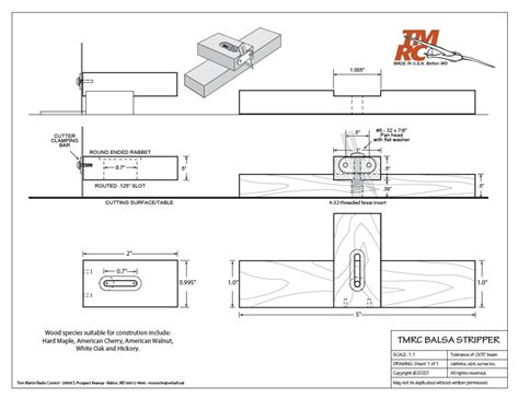 Balsa Stripper Hardwood Kit With Hardware Tmrc Tom Martin Etsy