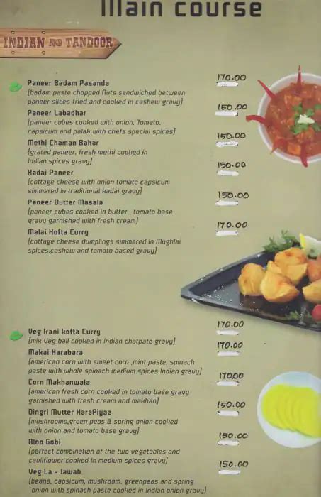 Menu At Voodoo Chennai E Coast Rd