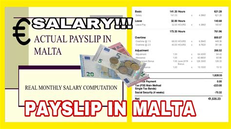 Salary Computation In Malta Actual Payslip And Computation Youtube