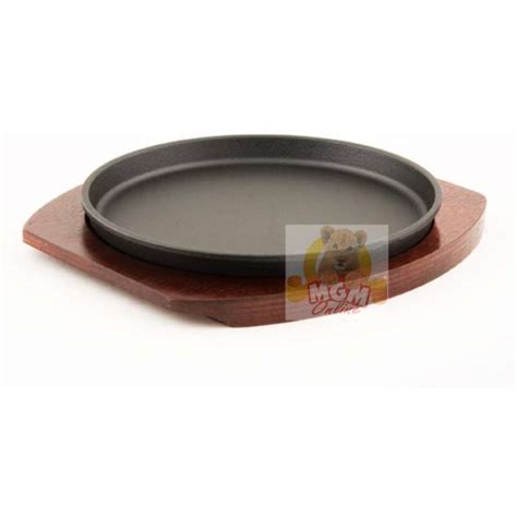 Jual Iron Cast Hot Plate Bulat Cm Bahan Tebal Dgn Alas Kayu Hotplate Di Seller Sentry