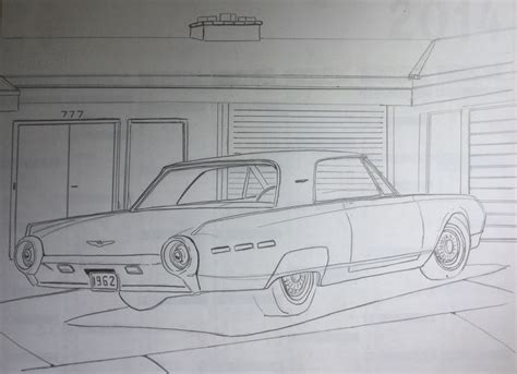 Ford Thunderbird Drawing