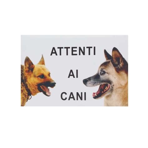 Hongu Cartello Attenti Ai Cani Al Cane Avviso Cm Cartelli Pvc