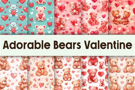 Adorable Bears Valentine Clipart Graphic By Pamilah · Creative Fabrica