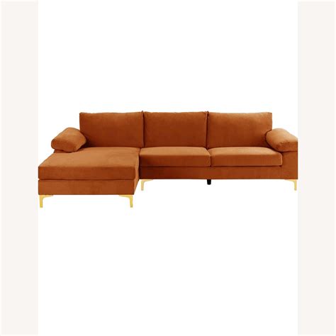 Casa Andrea Milano Velvet Fabric Sectional Sofa Aptdeco