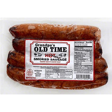 Grandpas Old Time Smoked Sausage Hot Brats And Sausages Dixie Dandy Iga