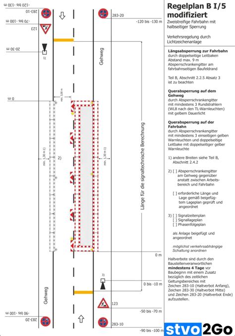 Baustelle Mit Ampel Nach Regelplan RSA 21 Stvo2Go