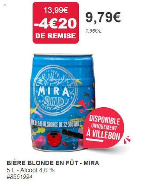 Promo Bière Blonde En Fût Mira chez Costco iCatalogue fr