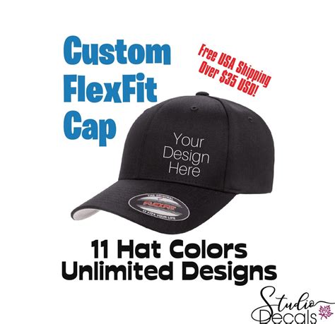 Custom Flexfit Baseball Cap Custom Cap Custom Company Logo Hats Flex ...