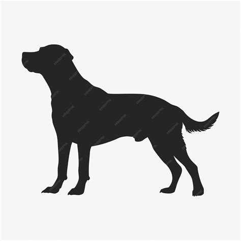 Premium Vector | Silhouette of standing dog