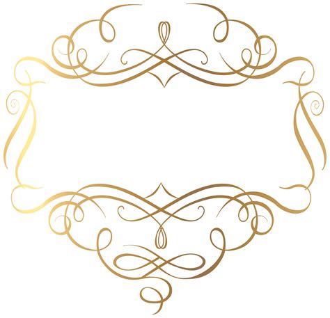 Gold Decoration PNG Transparent Clip Art Image - Clip Art Library