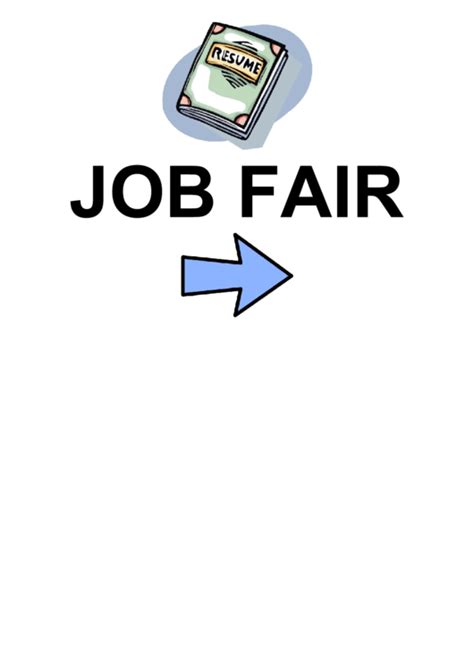 Job Fair Sign Template printable pdf download