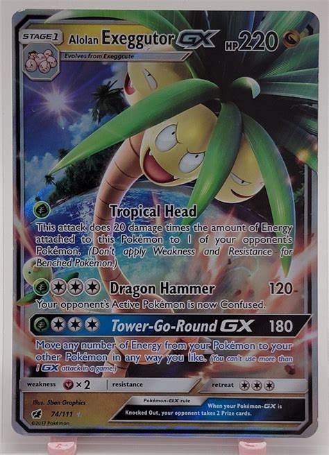 Alolan Exeggutor Gx Ultra Rare Holo Crimson Invasion Pokemon