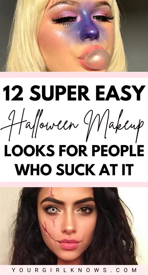 12 Easy Halloween Makeup Ideas To Try If You Suck At Makeup Artofit