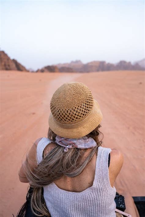 Naked Blonde Tourist Woman In Bubble Tent At Wadi Rum Protected Area