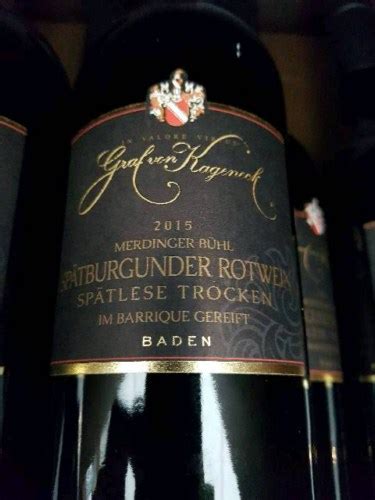 Graf von Kageneck Merdinger Bühl Spätburgunder Spätlese Trocken Vivino