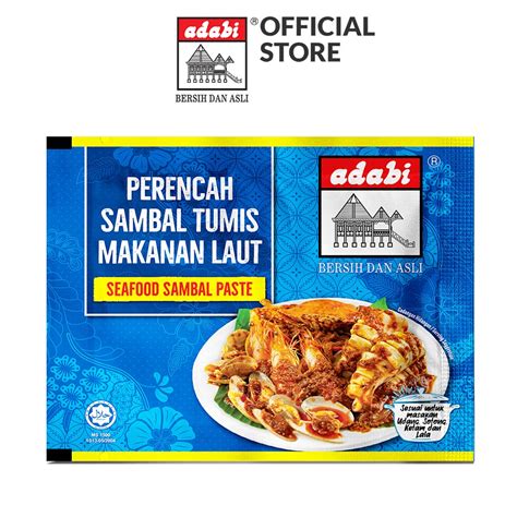 Adabi Perencah Sambal Tumis Makanan Laut 60g Shopee Malaysia