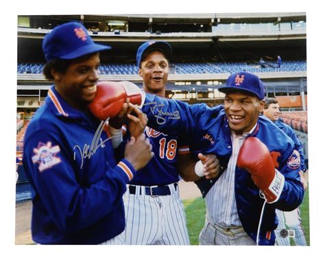 Dwight Doc Gooden Darryl Strawberry Signed Mets X Photo