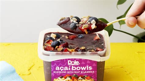 Dole® Original Frozen And Premade Açaí Smoothie Bowls Dole® Sunshine