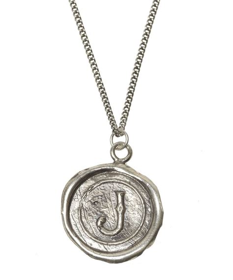 Wax seal initials, Wax seal necklace, Initial necklace