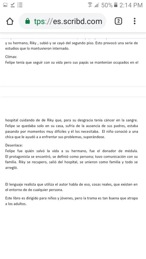 Inicio Desarrollo Climax Y Final Del Libro Sangre De Campeon Brainly Lat