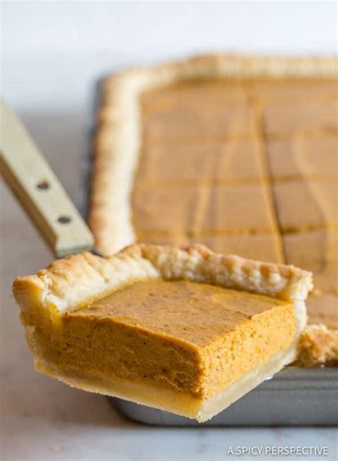 Pumpkin Slab Pie (Pumpkin Pie Bars) - A Spicy Perspective