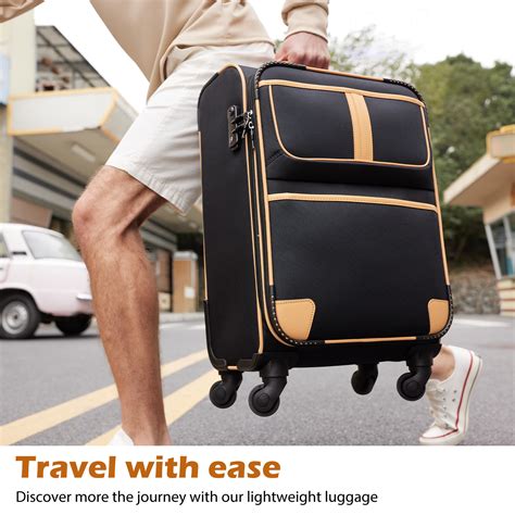 Coolife Luggage Piece Set Suitcase Expandable Tsa Lock Spinner Softshell