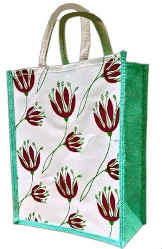 Loop Handle Handled Printed Juco Canvas Bag Capacity Kg Size