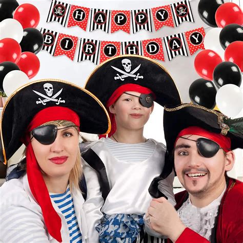 Pirate Party Supplies Decorations Happy Birthday Banner Pirate Cake