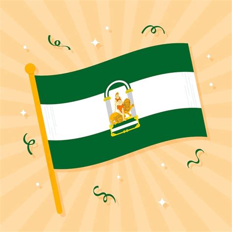 Ilustraci N De La Bandera De Andaluc A Dibujada A Mano Vector Gratis