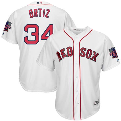 Majestic David Ortiz Boston Red Sox White Cool Base Jersey With