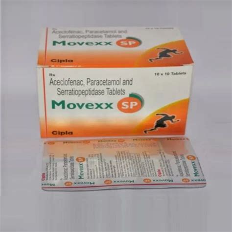 Movexx Sp Tablet Packaging Size 10 X 10 Tablets Treatment Pain