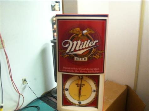 Miller Beer Clock Bigiron Auctions