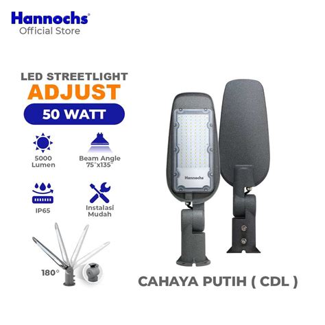 Jual Hannochs Led Streetlight Adjust W Cahaya Putih Lampu