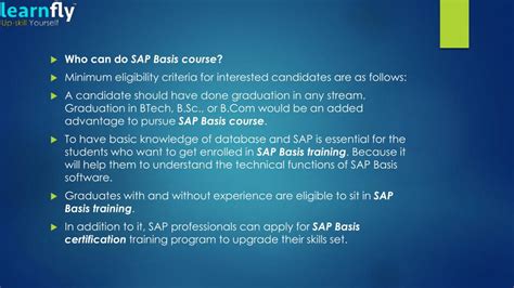 PPT SAP Basis Training Certification Course Learnflypro PowerPoint